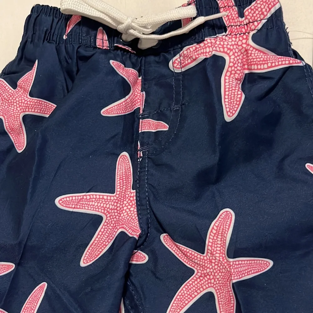 Kanu Surf navy/pink starfish swim trunks